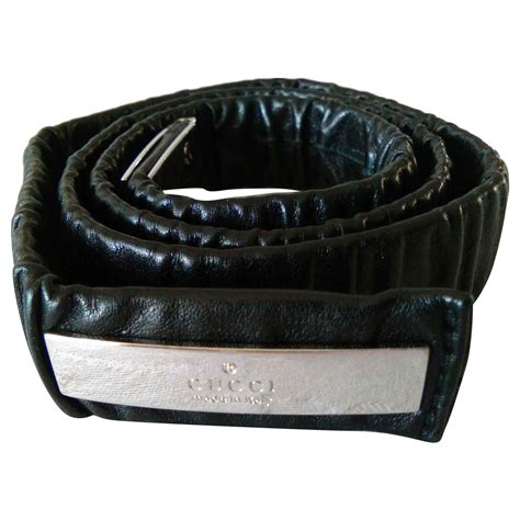 gucci stretch belt black.